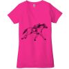 Ladies' Jersey Short-Sleeve Deep V-Neck T-Shirt Thumbnail