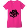 Ladies' Jersey Short-Sleeve Deep V-Neck T-Shirt Thumbnail