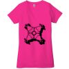 Ladies' Jersey Short-Sleeve Deep V-Neck T-Shirt Thumbnail