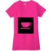 Ladies' Jersey Short-Sleeve Deep V-Neck T-Shirt Thumbnail