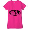 Ladies' Jersey Short-Sleeve Deep V-Neck T-Shirt Thumbnail