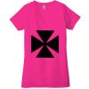 Ladies' Jersey Short-Sleeve Deep V-Neck T-Shirt Thumbnail