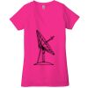 Ladies' Jersey Short-Sleeve Deep V-Neck T-Shirt Thumbnail