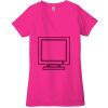 Ladies' Jersey Short-Sleeve Deep V-Neck T-Shirt Thumbnail