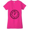 Ladies' Jersey Short-Sleeve Deep V-Neck T-Shirt Thumbnail