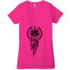 Ladies' Jersey Short-Sleeve Deep V-Neck T-Shirt Thumbnail