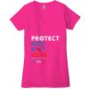 Ladies' Jersey Short-Sleeve Deep V-Neck T-Shirt Thumbnail