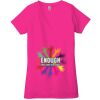 Ladies' Jersey Short-Sleeve Deep V-Neck T-Shirt Thumbnail