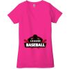 Ladies' Jersey Short-Sleeve Deep V-Neck T-Shirt Thumbnail